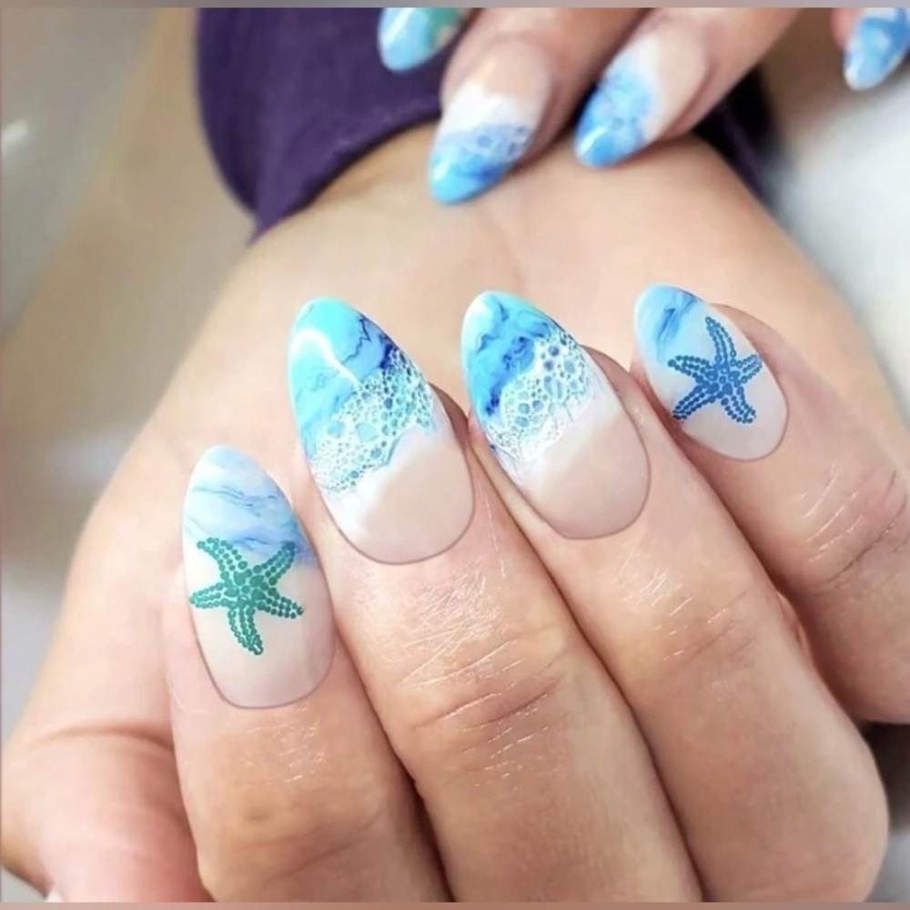 Beach Theme Press On Nails